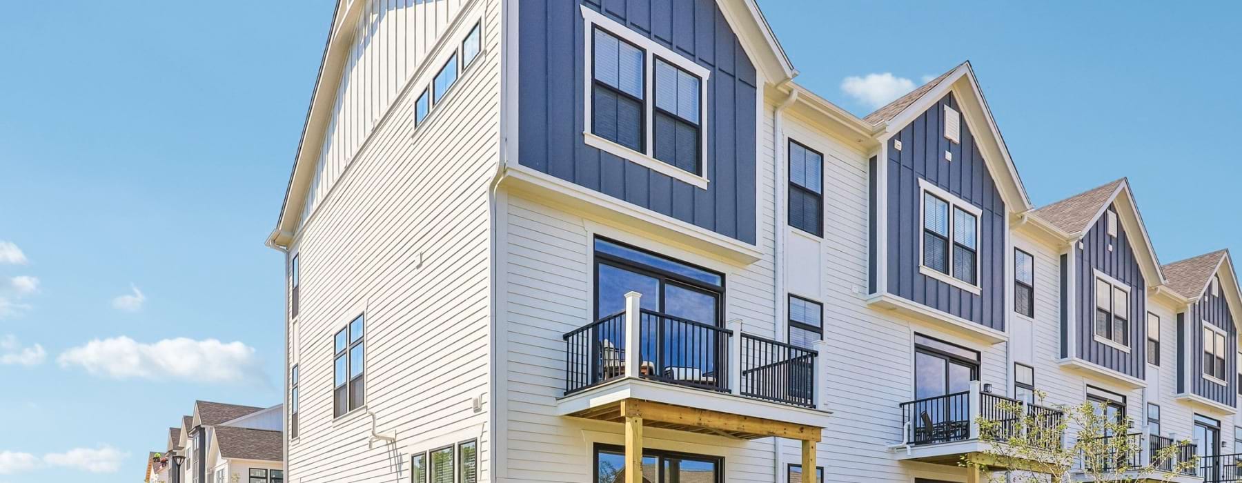 PARK5 Luxury Townhomes exterior showing several townhomes in a row.